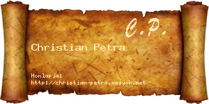 Christian Petra névjegykártya